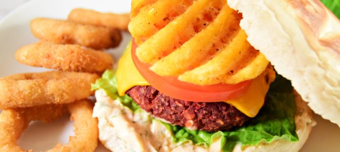 Beet Burger Patties (HCLF, High-protein, Oil-free)